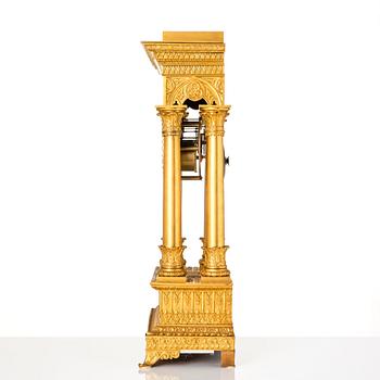 An Empire ormolu portico mantel clock for the Turkish market, first part of the 19th century.