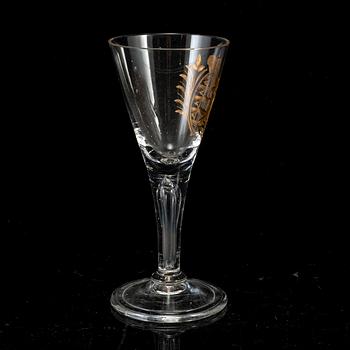 A set of six armorial glasses, presumably German, 20th Century.