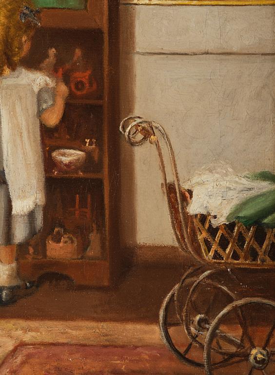 Little Girl in a Nursery.