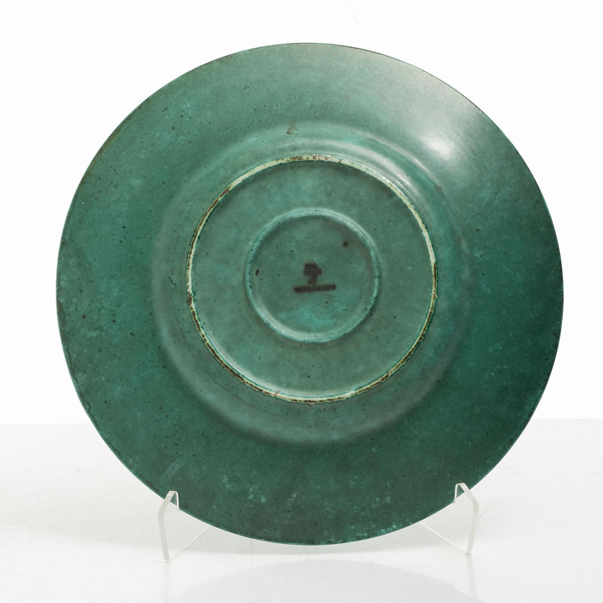 Wilhelm Kåge, an 'Argenta' stoneware dish, Gustavsberg, Sweden 1940.