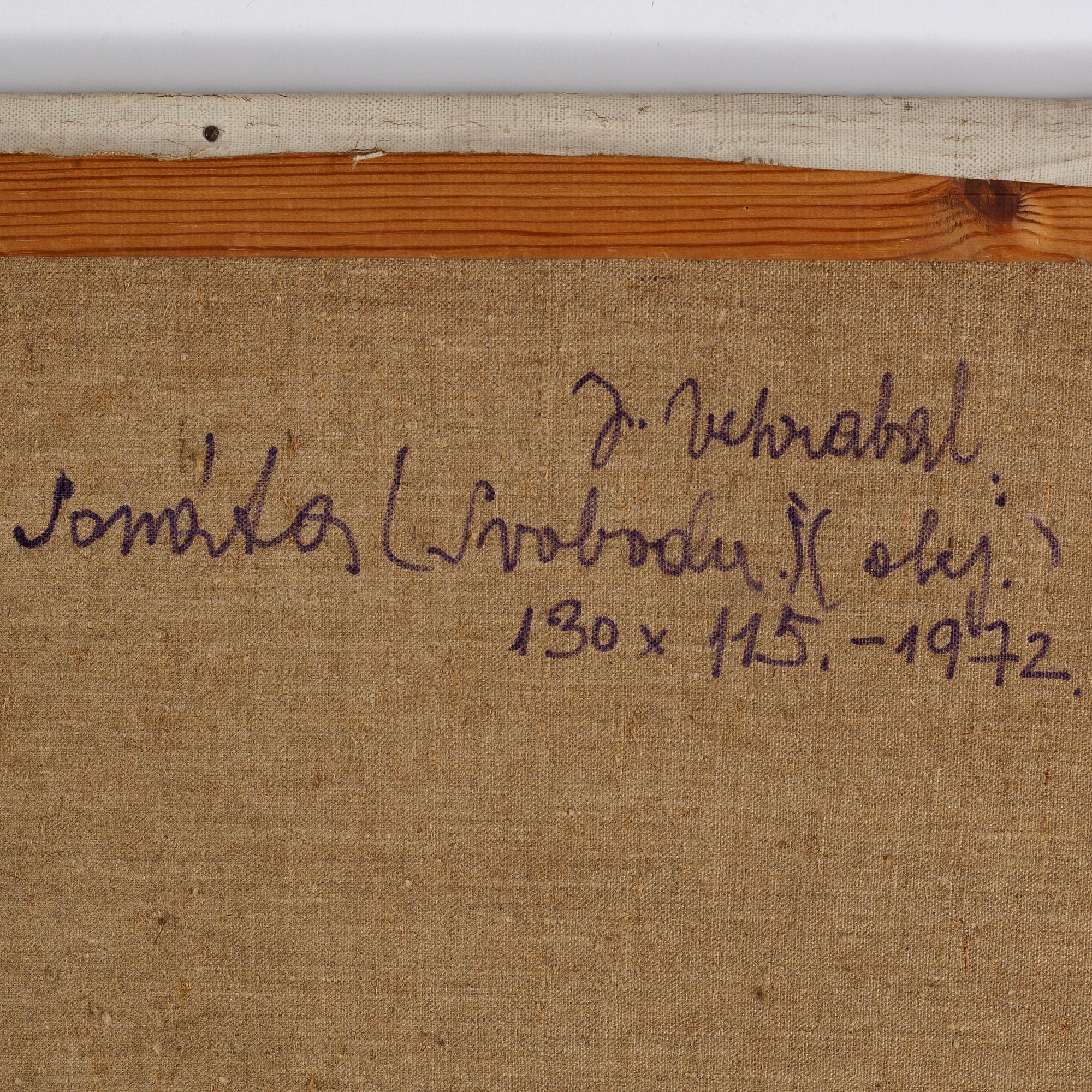 Josef Vohrabal, oil on canvas, signed and dated 1972.