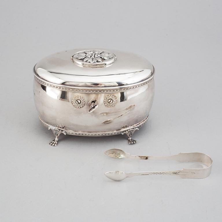 Johan Petter Grönvall, sockerskrin, silver, Stockholm 1820. Karl Johan.