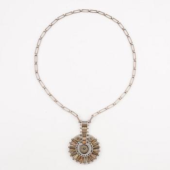 Inga-Britt "Ibe" Dahlquist, a necklace, sterling silver with fossils, Malmö 1965.