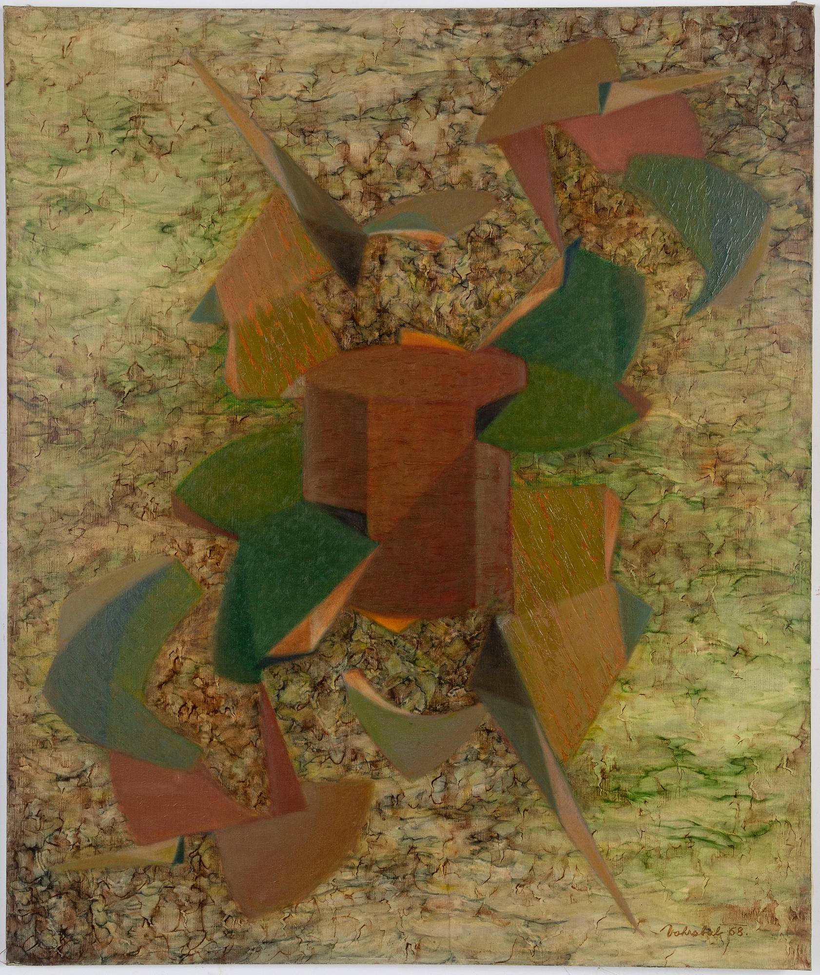 Josef Vohrabal, oil on canvas, signed and dated -68.