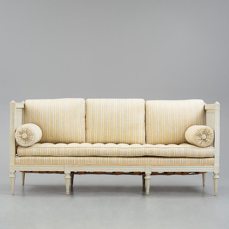 A late Gustavian sofa by J Lindgren (master 1770-1800), late 18th century.