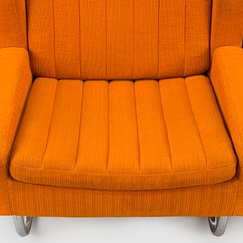 Esko Pajamies, a pair of 1970's 'Contra' easy chairs for Asko, Finland.