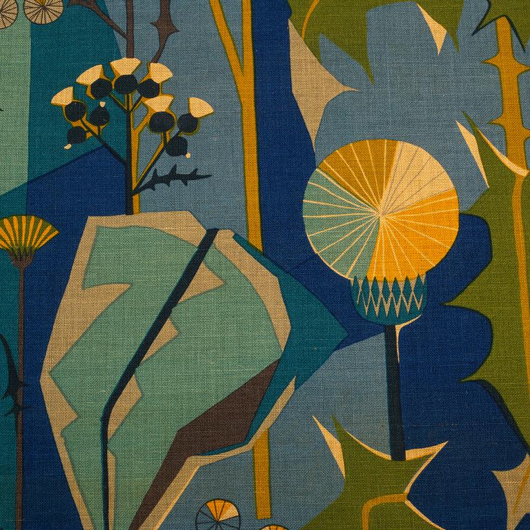 DAGMAR LODÉN, GARDINER, 2 st., "Tistlar", ca 243 x 127 cm vardera.