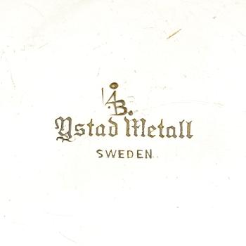 LJUSSTAKAR, 1 par, mässing, "Liljan", Ivar Ålenius Björk, Ystad metall, 1900-talets andra hälft.