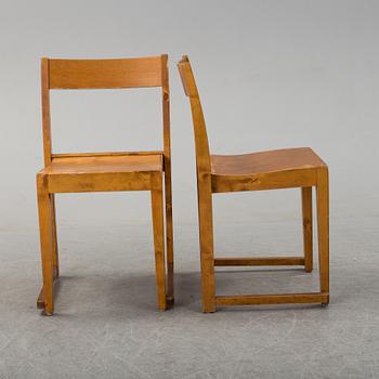 A set of eight 'Orkesterstolen' chairs by Sven Markelius, mid 20th century.