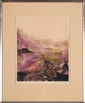 ZAO WOU-KI, färgakvatint, signerad och numrerad 145/150.