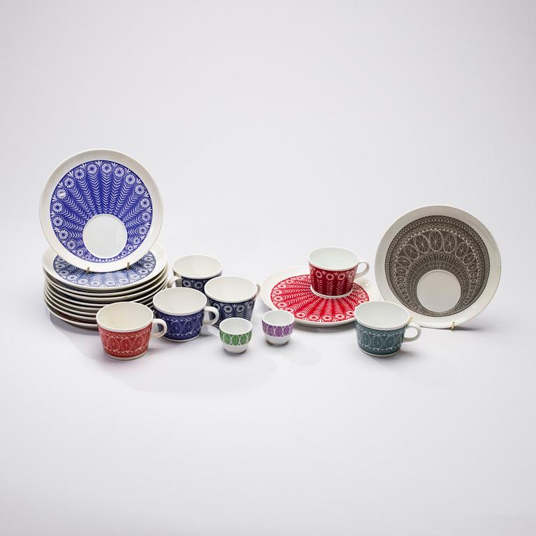 SERVISDELAR, 19 st, "Pikapala-astiat" (Frukostset), Arabia 1961-66.