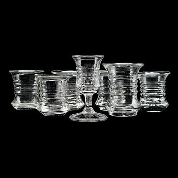 LÄNSMANSGLAS, 7 st, 1800-tal.