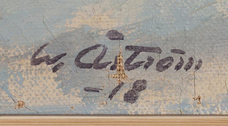 Werner Åström, oil on canvas, signed and dated -18.