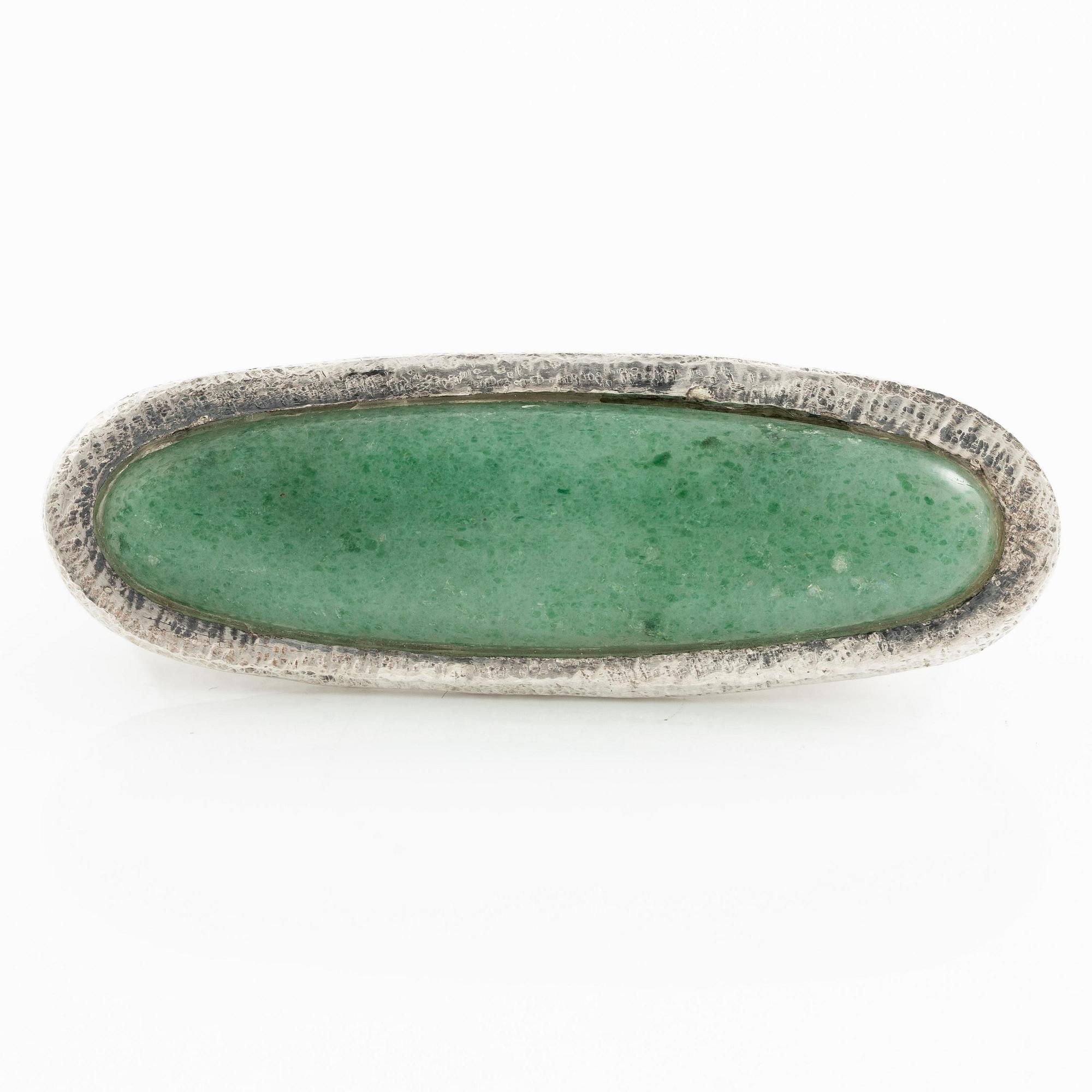 PA Lundahl-Terrs, a ring, silver with quartz, Växjö 1966.