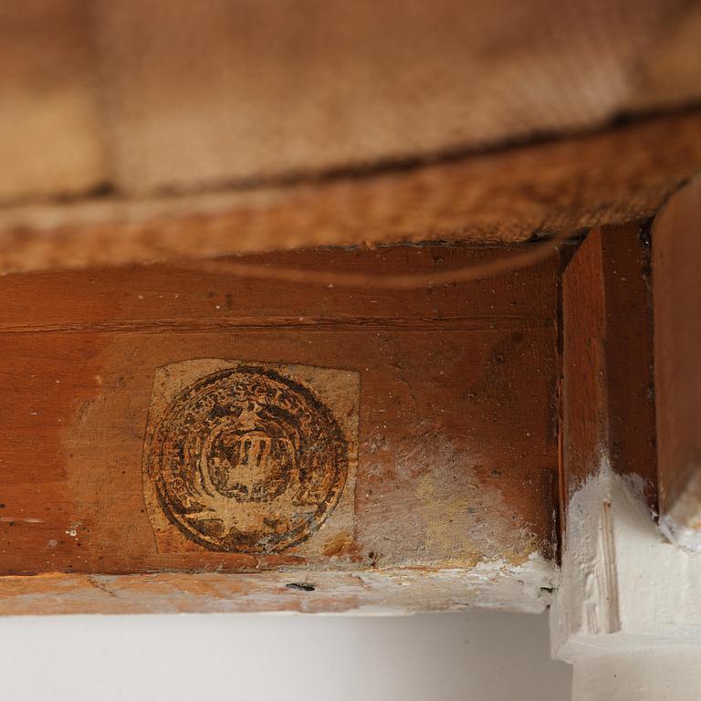 Soffa, Stockholmsarbete, sent 1700-tal, Gustaviansk.