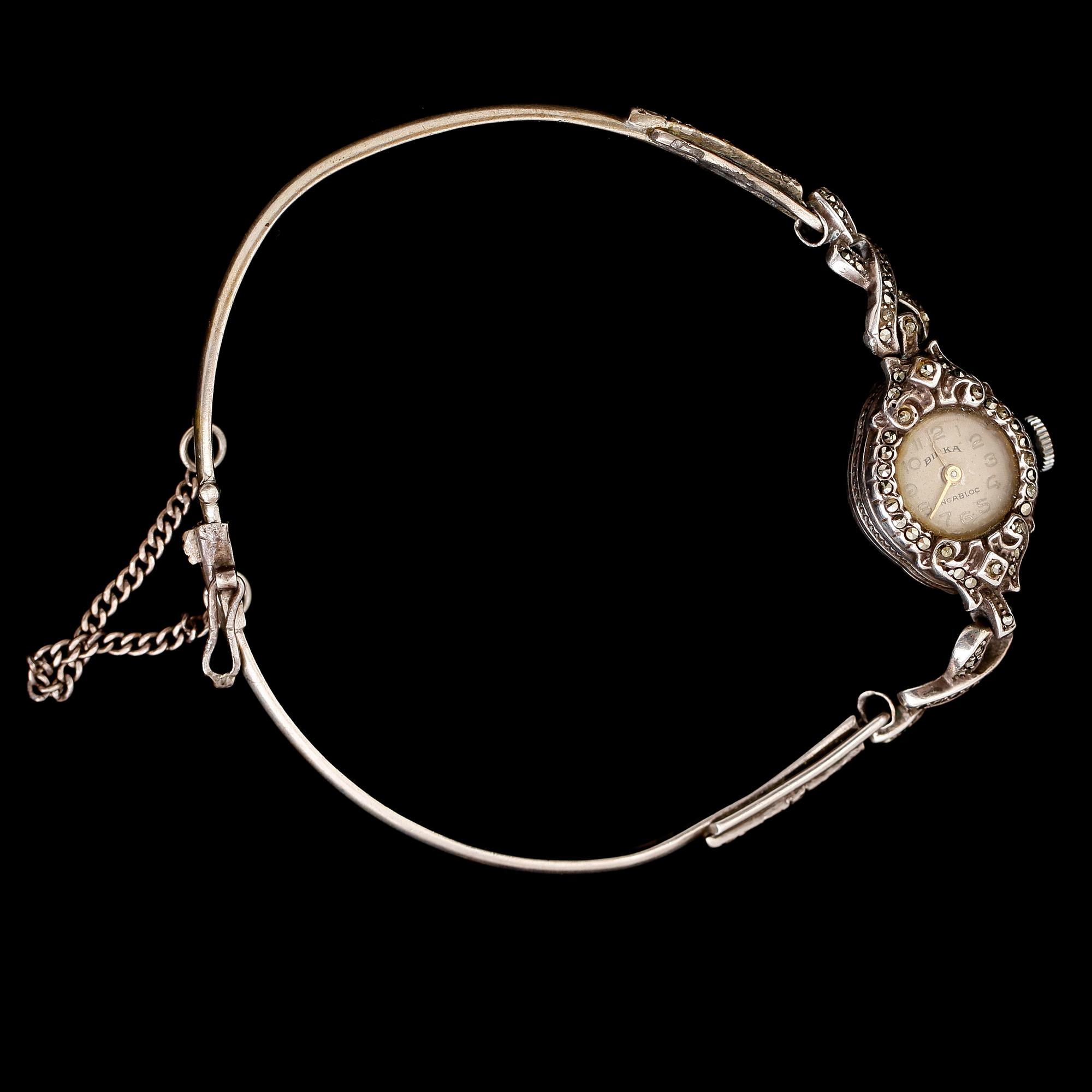 ARMBANDSUR, silver, Birka, Incabloc, 1900-talets första hälft.
