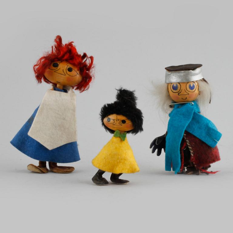 Three Mumin figurines made by Atelier Fauni in the 1950/60s. - Bukowskis