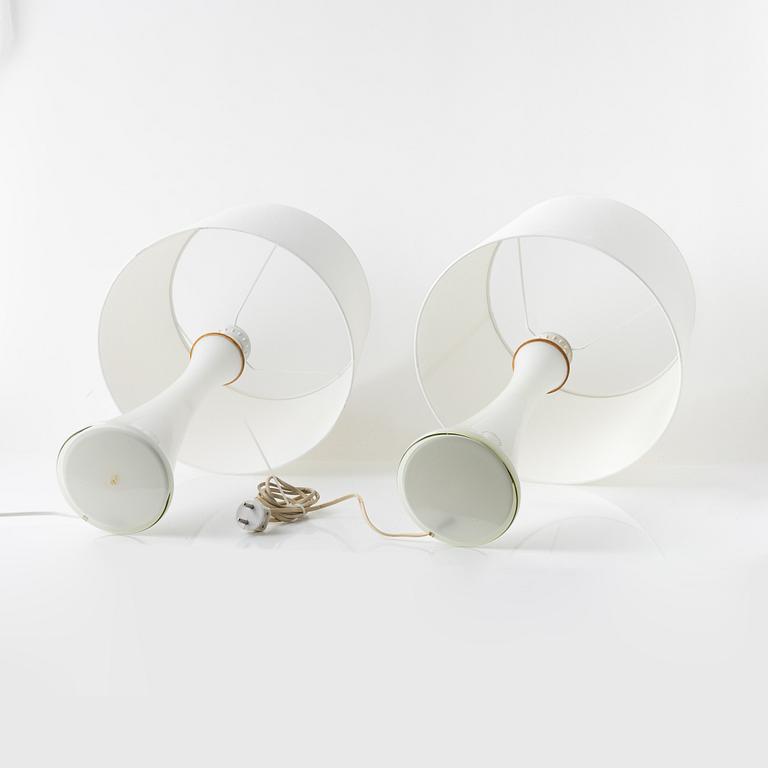 Berndt Nordstedt, a pair of model 'B-015' table lights, Bergboms, 1970's.