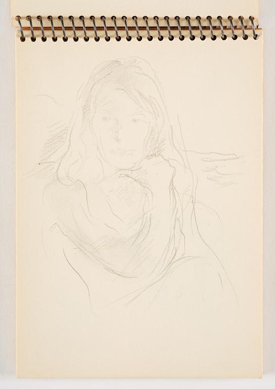 Lotte Laserstein, 1 skissblock med ca 14 teckningar varav 1 signerad.