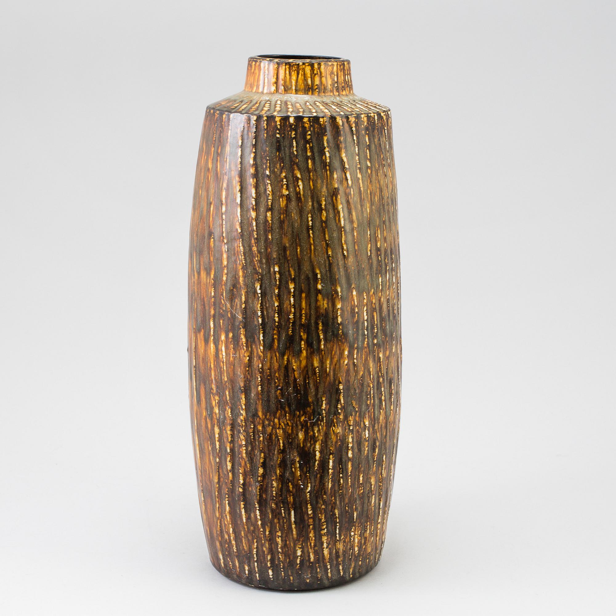 GUNNAR NYLUND, golvvas, stengods, "Rubus", Rörstrand.