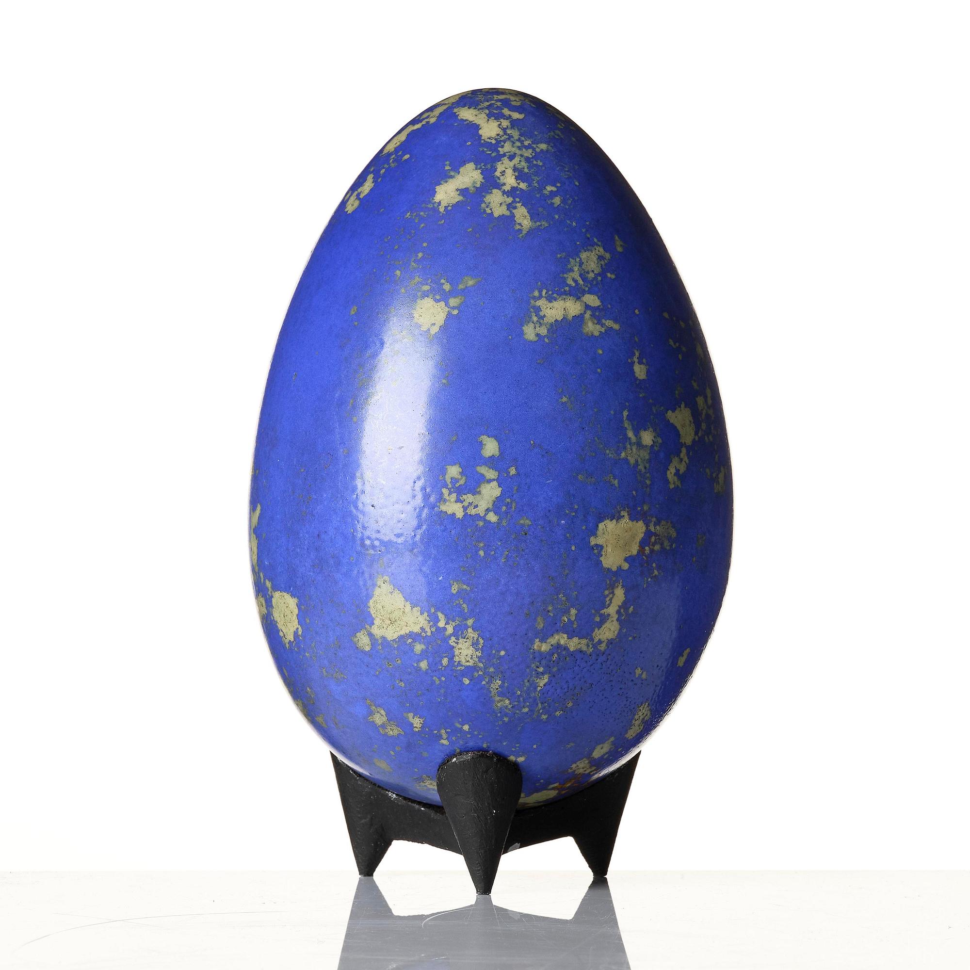 Hans Hedberg, a faience sculpture of an egg, Biot, France.