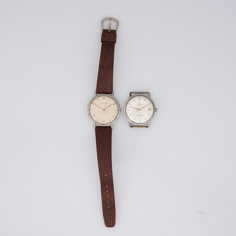 ARMBANDSUR, 2 st, herr, Omega och Jaeger le Coultre.