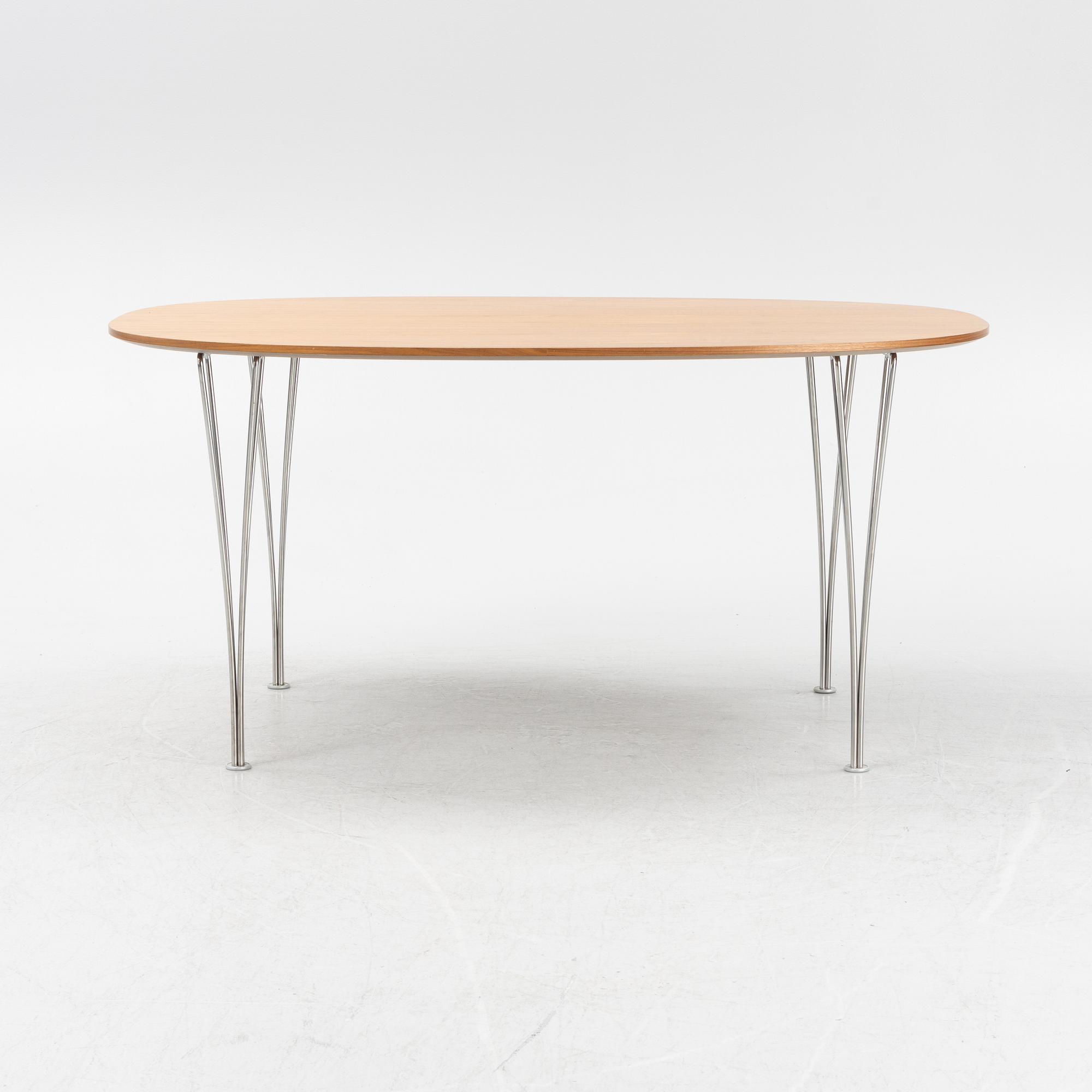 Bruno Mathsson & Piet Hein, a 'Superellips' dining table, Fritz Hansen.