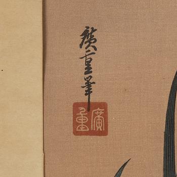 Ando Utagawa Hiroshige, efter, färgträsnitt, ett par, Japan, 1900-tal.