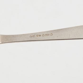 Jacob Ängman, 16 pieces silver cutlery model 'Rosenholm', GAB, Stockholm 1953-54.