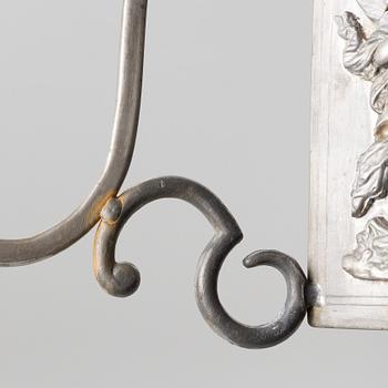 A Swedish Grace pewter chandelier, Sweden, 1920's.