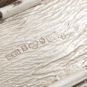 Ring and bracelet, silver, Waldemar Jonsson, blue for Stigbert.