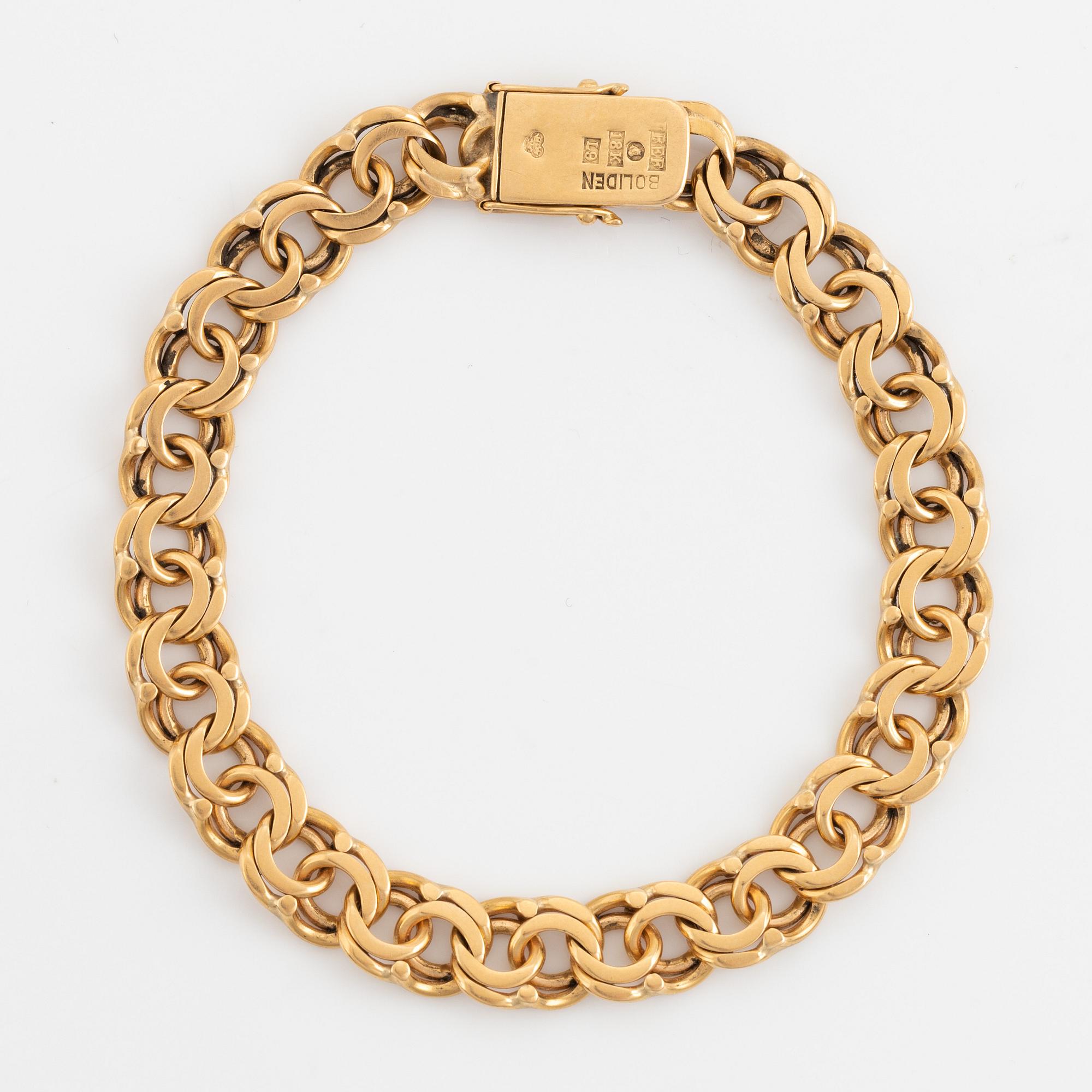 18K gold bracelet.