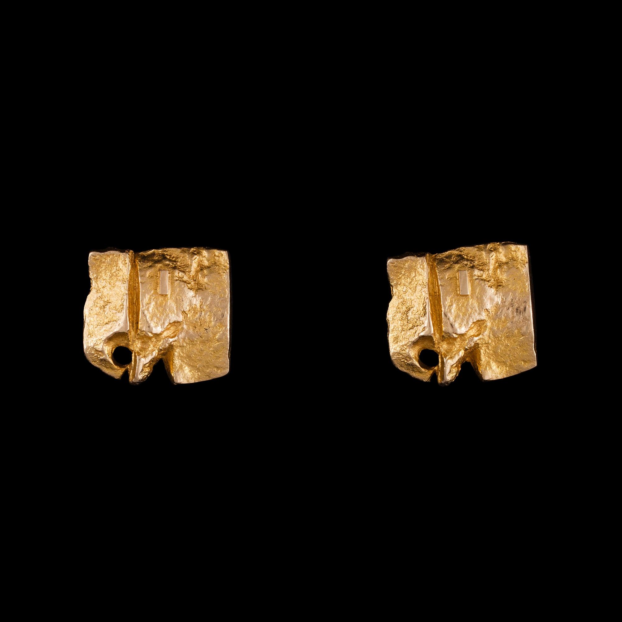 Björn Weckström, MANSCHETTKNAPPAR, 14 K guld, Lapponia 1970. Vikt 10,8 g.
