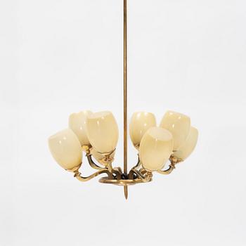 Paavo Tynell, a model 1382 ceiling lamp, Taito Oy or Idman, 1940's.