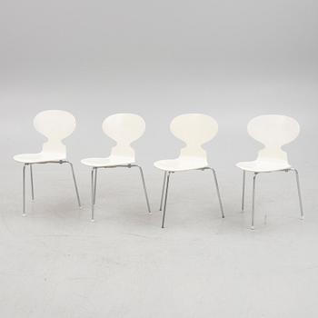 Arne Jacobsen, stolar, 4 st, "Myran", Fritz Hansen, Danmark 1974-76.