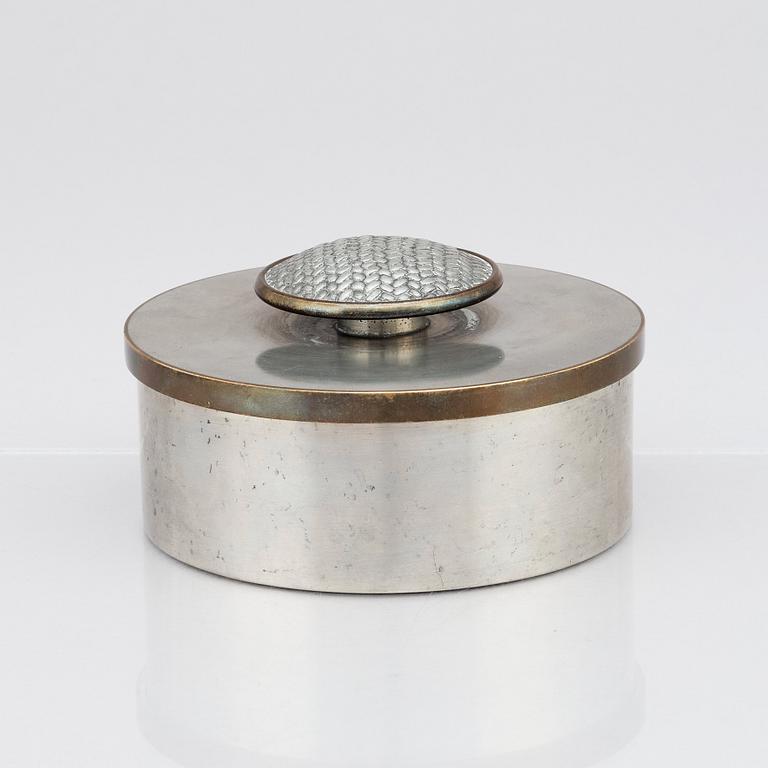 Björn Trägårdh, a pewter and brass box, Svenskt Tenn, Stockholm 1938.