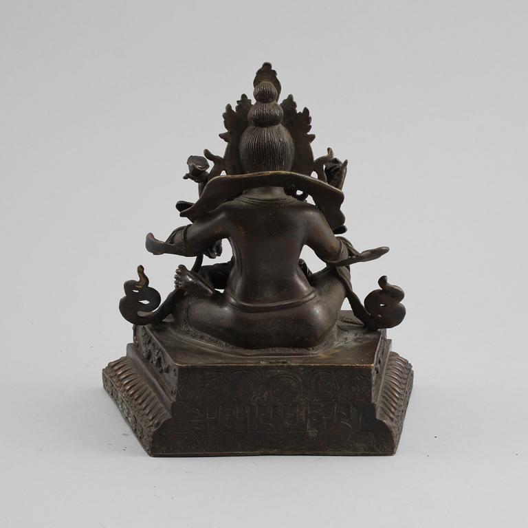 SKULPTUR, brons, Sinotibet, 1800/1900-tal.