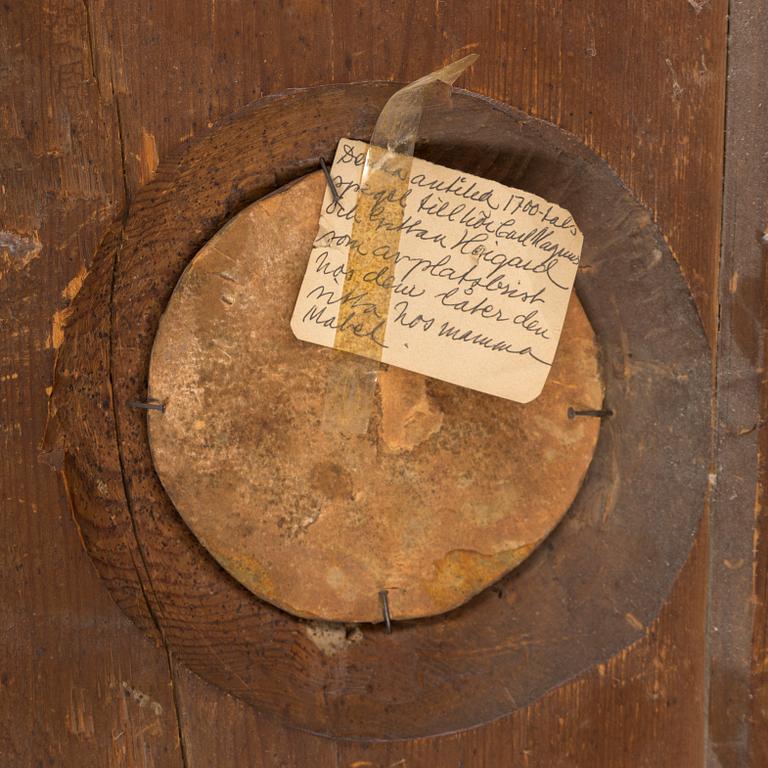 A late gustavian mirror, Stockholm hallmark 1793.