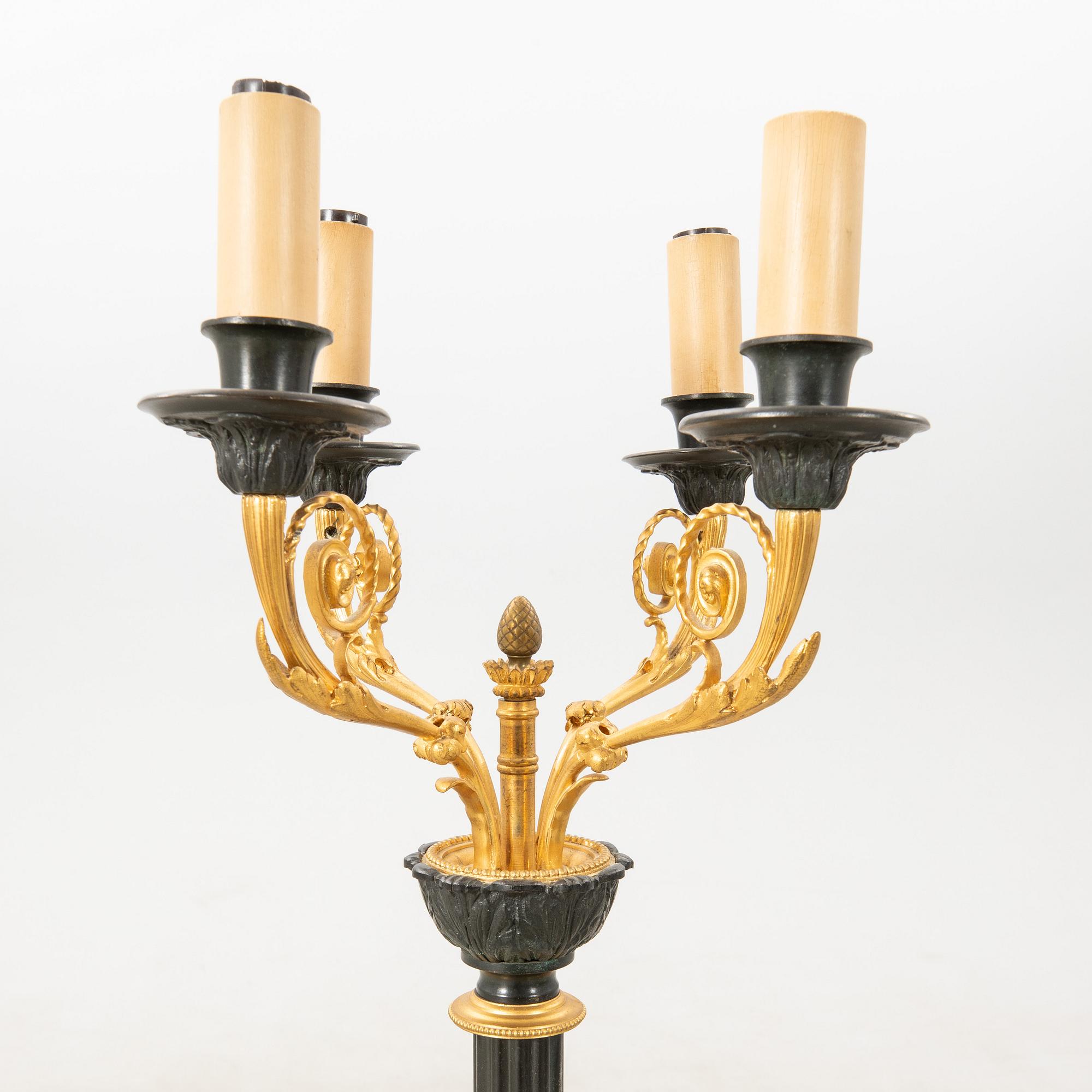 Floor candelabrum Louis XV style, second half of the 20th century.