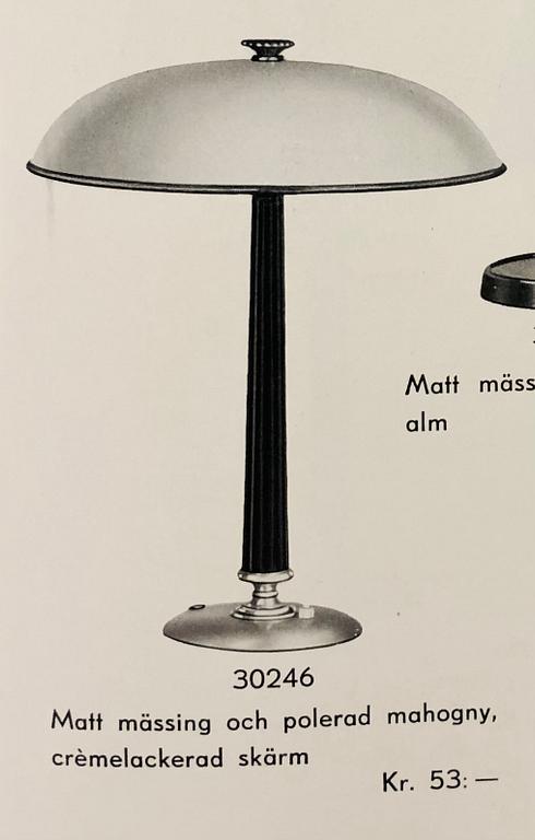Erik Tidstrand, or Bertil Brisborg (Sverige 1910-1993), a model 30246 table lamp, Nordiska Kompaniet, Sweden, 1940's.