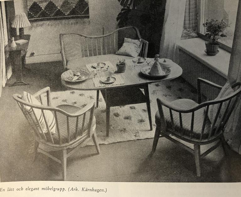 John Kärnhagen, karmstolar 1 par, Swedish Modern, 1930-40-tal.