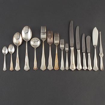 SILVERBESTICK med schatull, 233 delar, Hallbergs, 1940-tal.