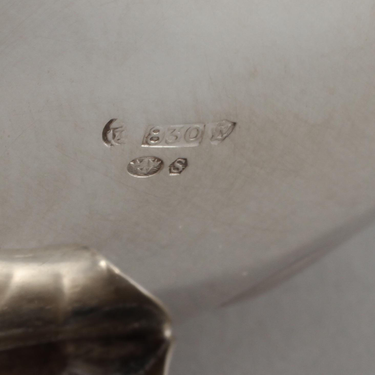 PARTI SILVER, 5 delar, 1900-tal. Vikt 220 g.