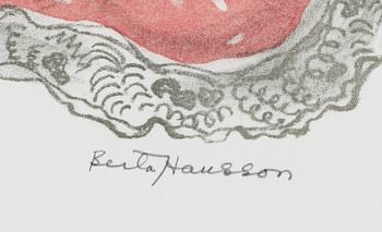 BERTA HANSSON, färglitografi, signerad, numrerad 53/260.