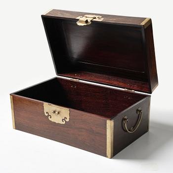 A Zitan document box, Qing dynasty, 17/18th century.