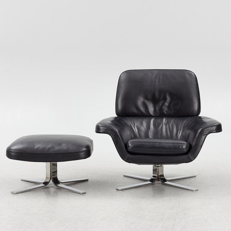 Rodolfo Dordoni, a 'Blake Soft' armchair with ottoman, Minotti, Italy.