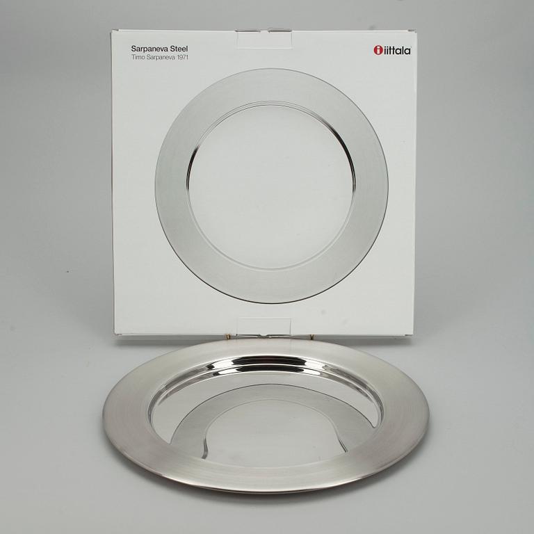 SERVERINGSFAT, 3 st, "Sarpaneva Steel", stål, design Timo Sarpaneva, Iittala, formgiven 1971.