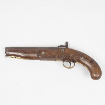 A British military percussion pistol, mid 19th century.