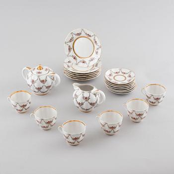 14 pcs tableware by Lomonosov, second half of the 20th century.