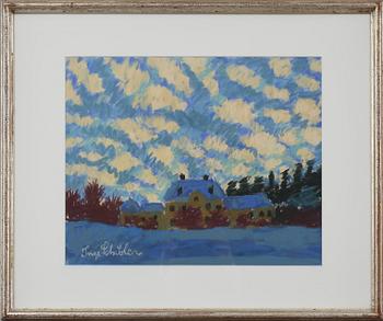 Inge Schiöler · INGE SCHIÖLER, pastell, signerad.